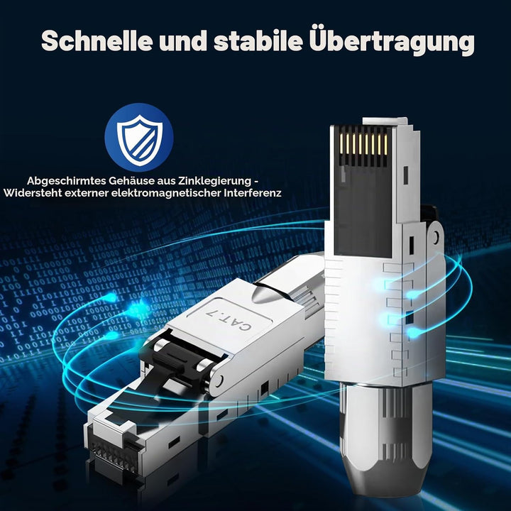 CAT 7 RJ45 Stecker Netzwerkstecker, rj45 stecker werkzeuglos LSA, vollgeschirmt STP, 10 Gbit/s (10GB