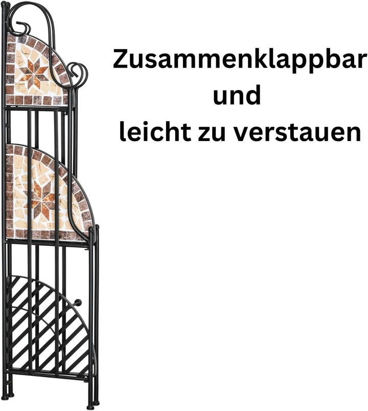 Kleines Eckregal stehend 115cm Pflanzenständer Outdoor Pflanzenregal Balkon Blumenregal Indoor Blume