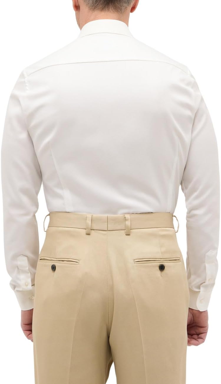 ETERNA Male Cover Shirt unifarben SUPER Slim 36 Beige, 36 Beige