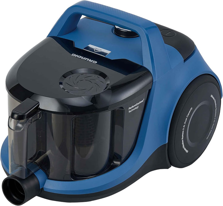 Grundig VCC 6570, Bodenstaubsauger, Blau/Schwarz, 890 W, 3.4 liters