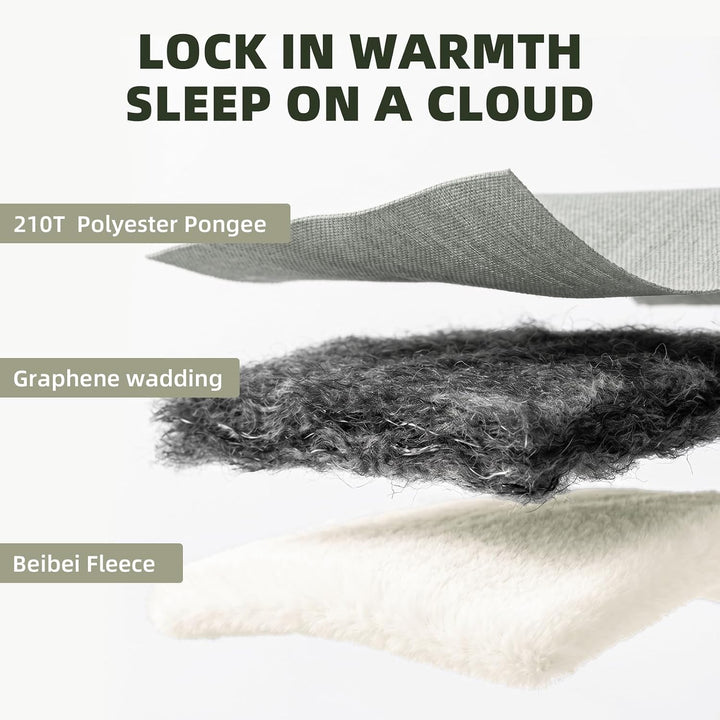 BISINNA 0°C Schlafsack mit abnehmbarem Bezug – Kompakt 4 Jahreszeiten 2.5kg, 2.5kg