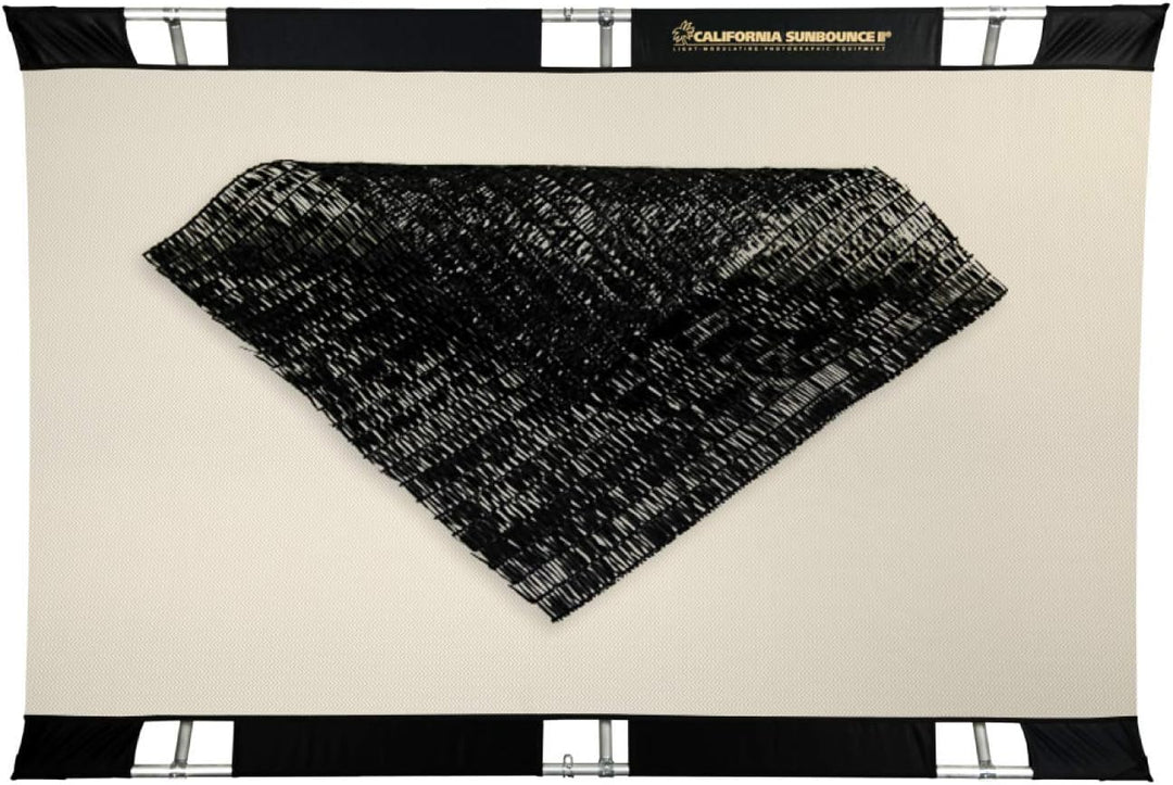 SUNBOUNCE Windkiller Mobil Pro Kit: Schwarz, Rahmen + Screen, 130 x 190 cm / 4´ x 6´, Reduziert Luft