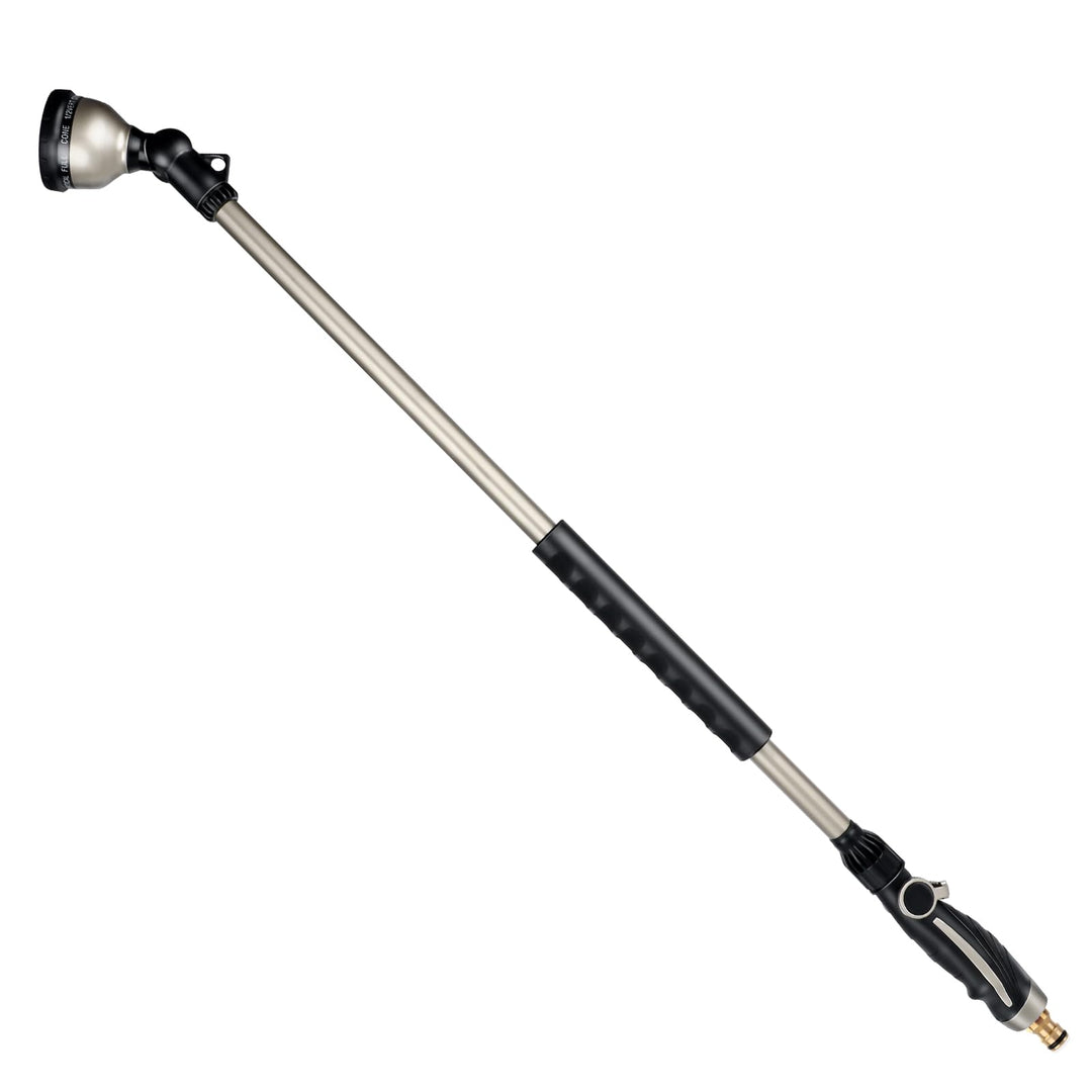 RESTMO 92 cm Untra Langer Giessstab, Gartenbrause Metall mit 180° schwenkbaren Kopf | 10 Sprühmuster