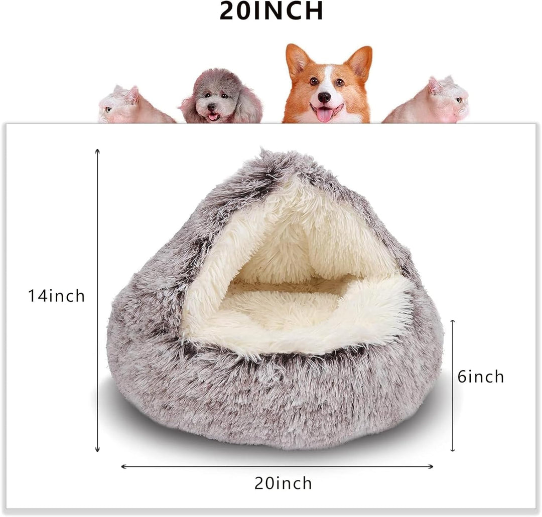 Flauschig Hundebett Muschelform Katzenbett Warm Tierbett Haustierbett Waschbar Hundesofa Katzensofa