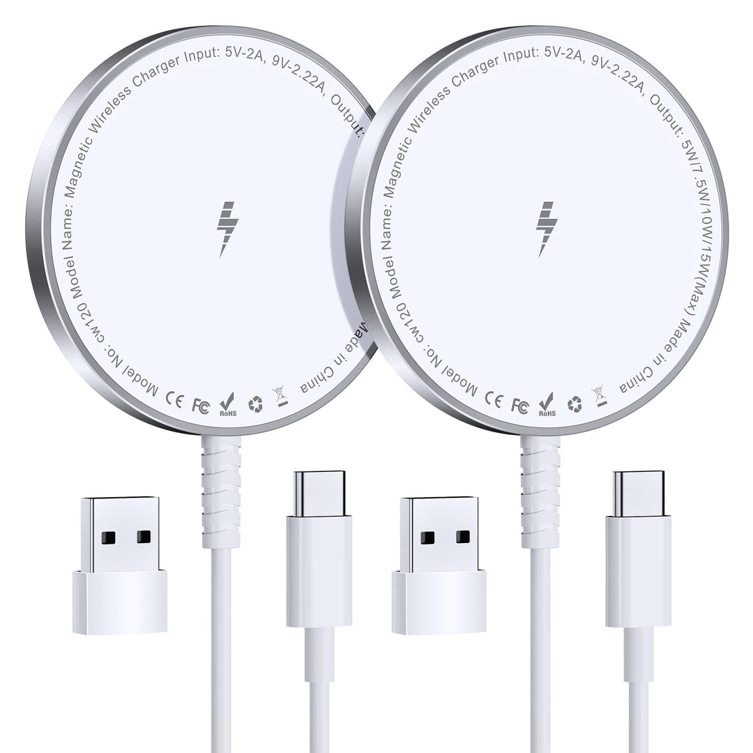Mag-Safe Ladegerät für iPhone Ladestation: Magnet Wireless Charger Induktive Kabelloses Ladepad Komp