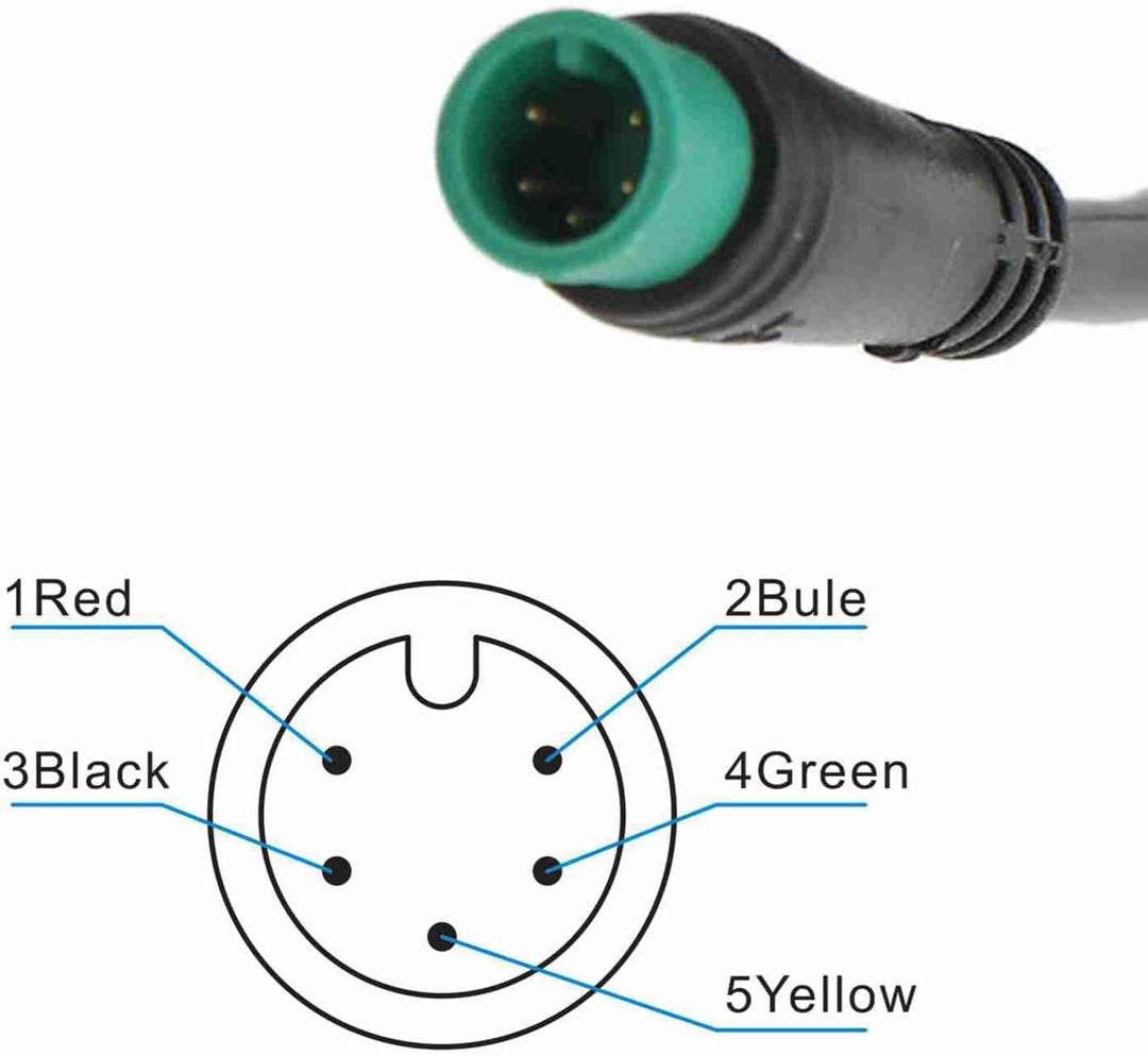Fabater LCD-Display für Elektrofahrräder, 5-polig, 24 V, 36 V, 48 V, 60 V, Wasserdichtes LCD-Display