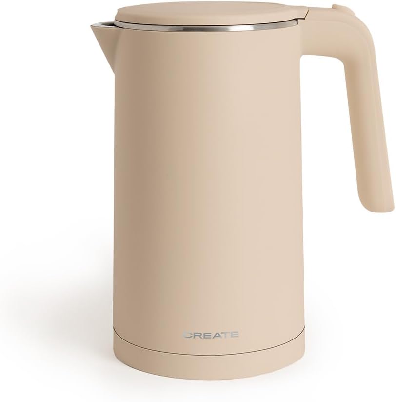 CREATE/KETTLE STUDIO PRO/Elektrischer Wasserkocher 1L Sand/Temperaturregelung, Warmhaltefunktion, Ka