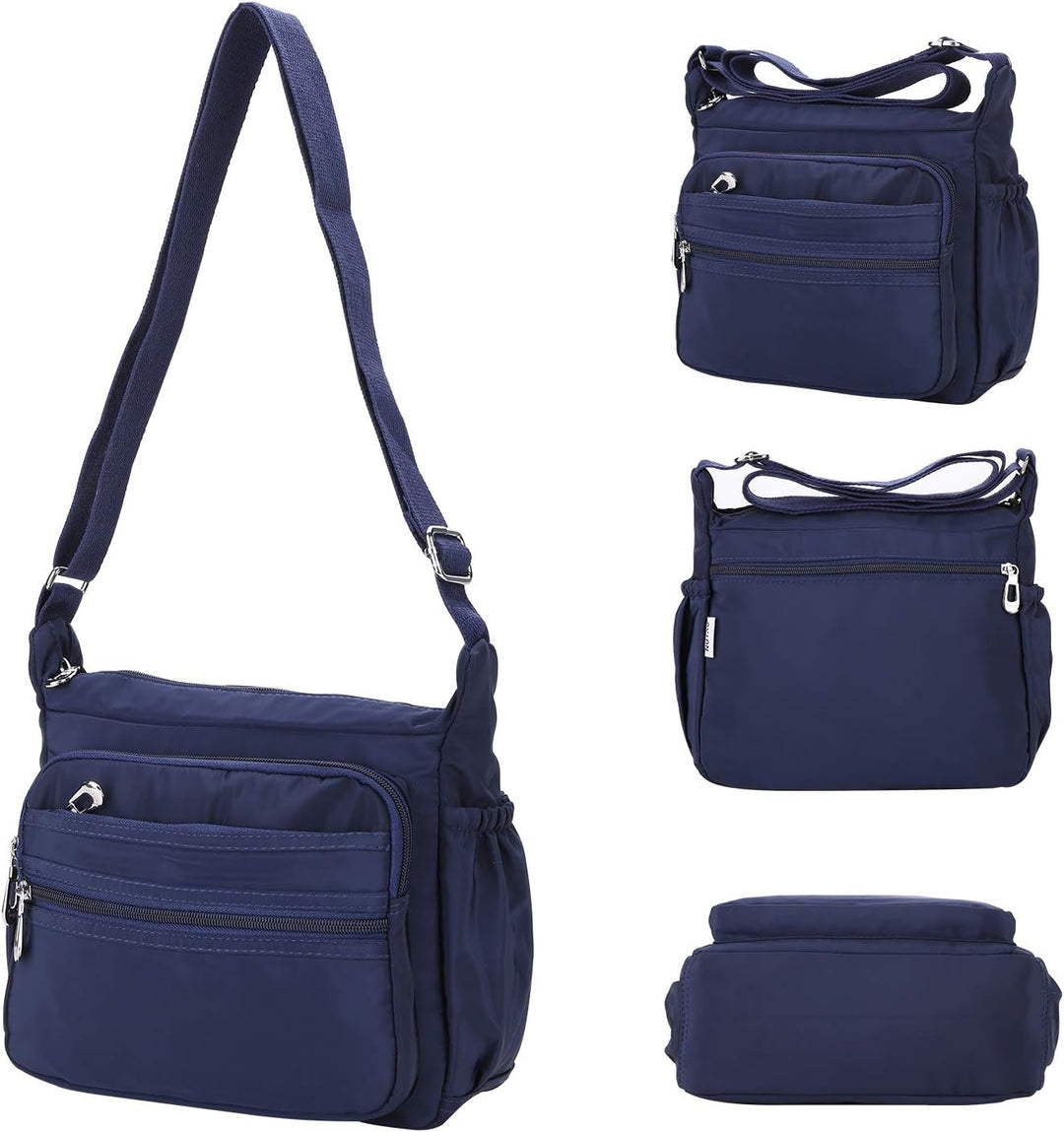 NOTAG Umhängetasche Damen, Grosse Kapazität Wasserdicht Nylon Crossbody Bag Damen Leichte Multi-Tasc
