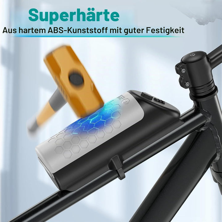MOSHAY Safe Fahrradrahmen Box abschliessbar | Integriertes Zahlenschloss, gepolsterter Innenraum | S