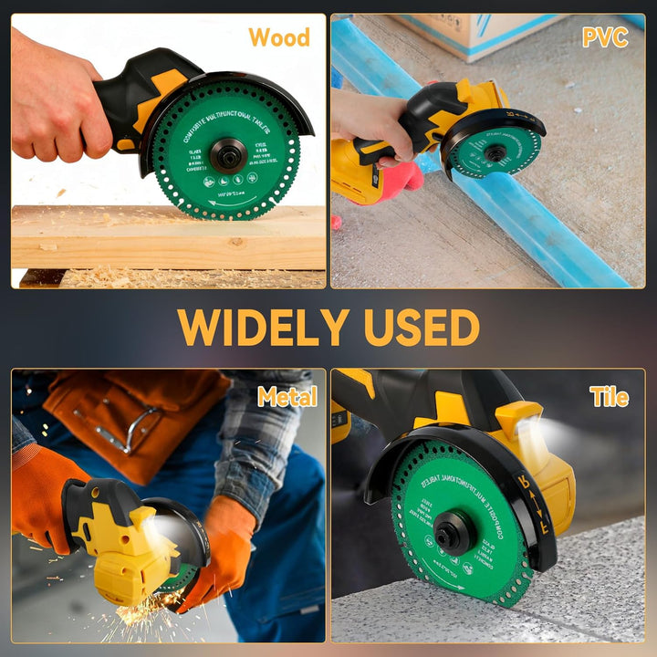 Akku-Winkelschleifer für Dewalt 18/20 V, bürstenloser Mini-Winkelschleifer, 18000 U/min, 100 mm, kle