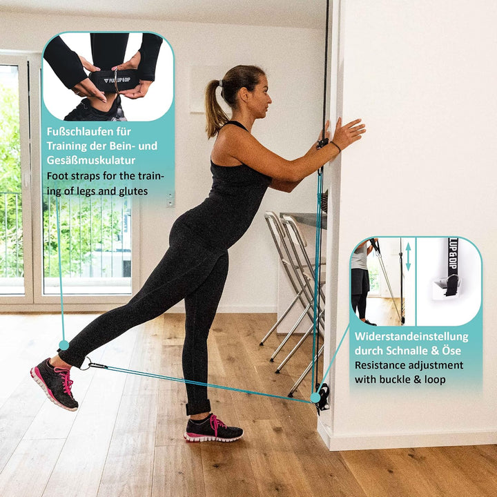FREESIXD Schlingentrainer und Widerstandstrainer Set, Suspension Trainer für zu Hause und auf Reisen