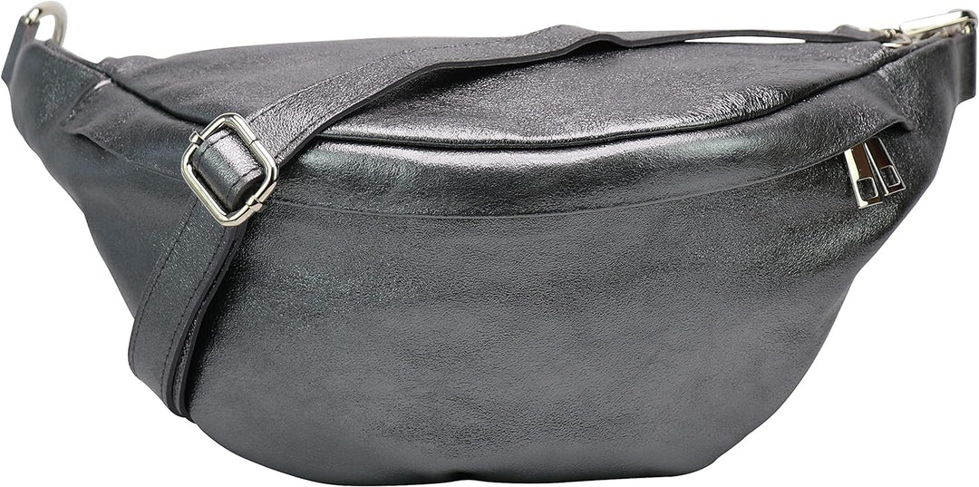 SH Leder ® echt Leder Hüfttasche Damen Herren Unisex Gürteltasche für Festival Reise Bauchtasche mit