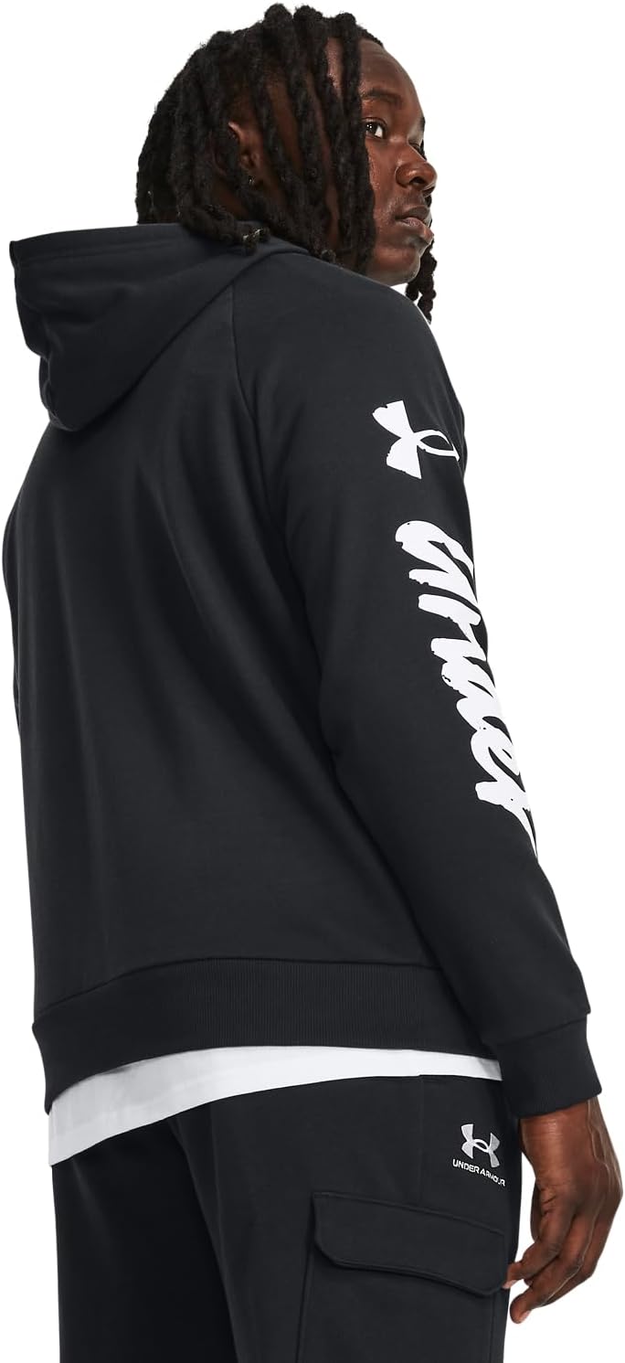 Under Armour Rival Fleece Graphic Kapuzenpullover Herren M (001) Schwarz/Weiss, M (001) Schwarz/Weis