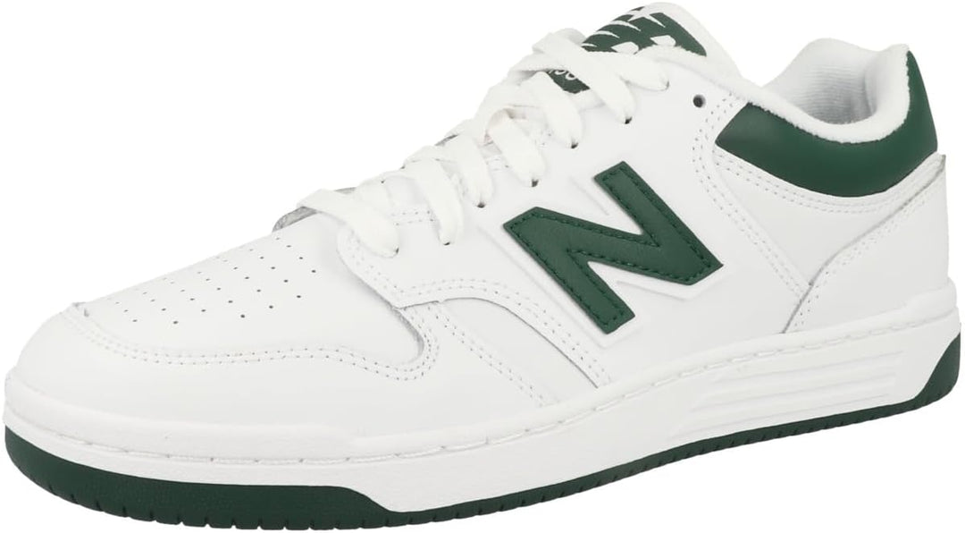 New Balance Unisex Adult Bb480v1 Sneaker 6 Women/4.5 Men White Nightwatch Green Light Aluminum Bb480