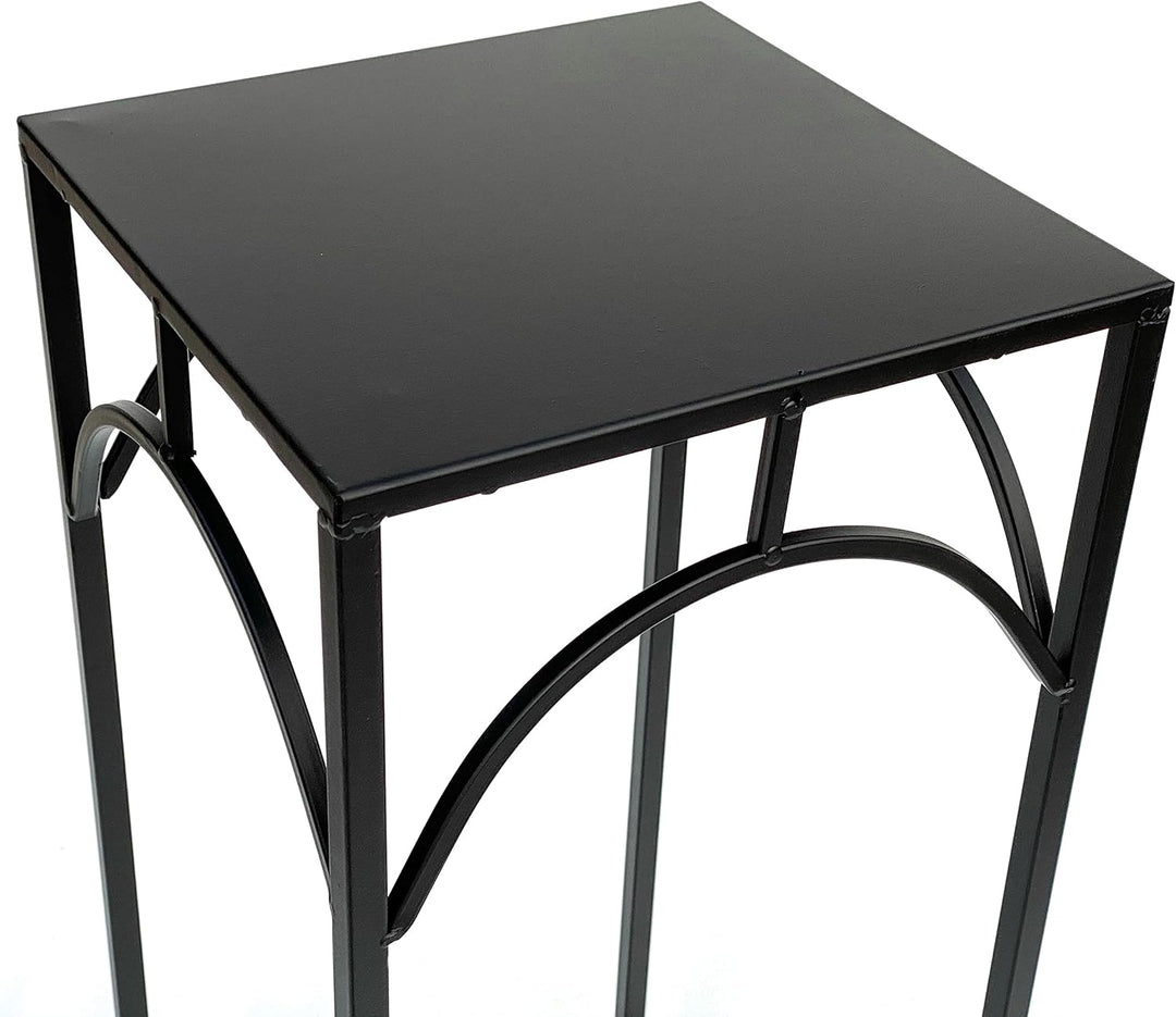 DanDiBo Blumenhocker Metall Schwarz Eckig Blumenständer 96132 2er Set Beistelltisch Blumensäule Mode