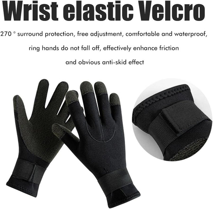 KKPLZZ Tauchhandschuhe aus Biofaser, schnittfest, rutschfest, für Schnorcheln, Tauchen, Surfen, Kaja