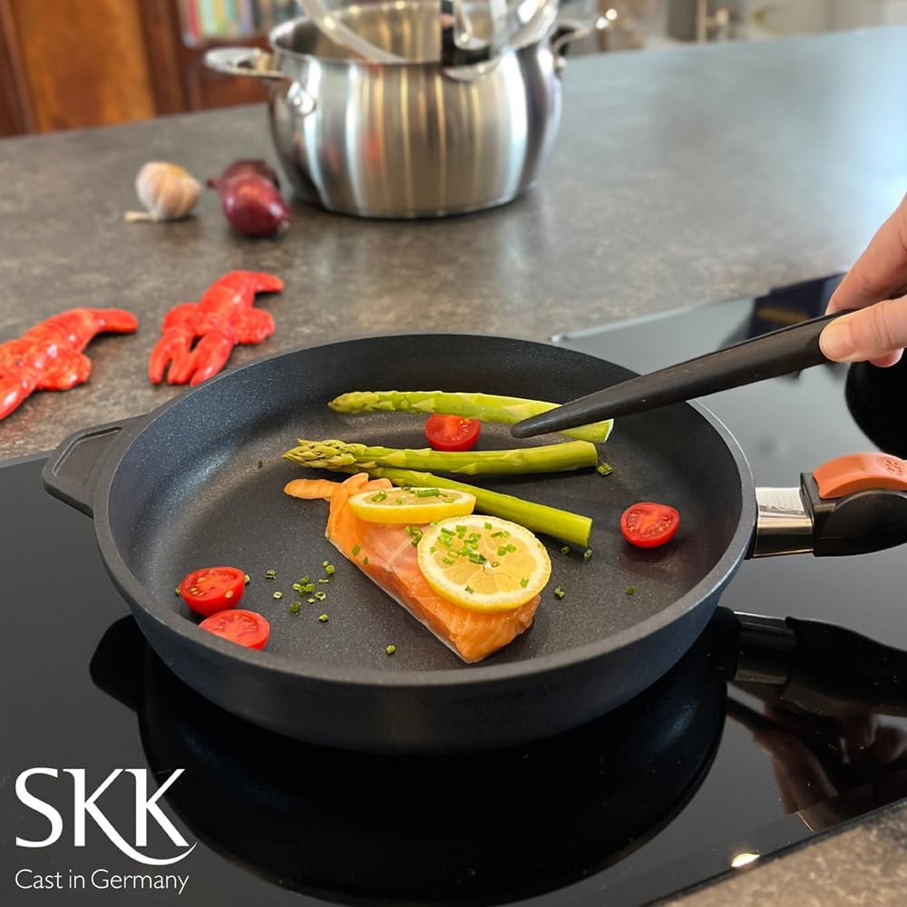 SKK 53214 Titan Induction, Guss-Bratpfanne ø 32cm, antihaft-beschichtete Pfanne, induktionsgeeignet,