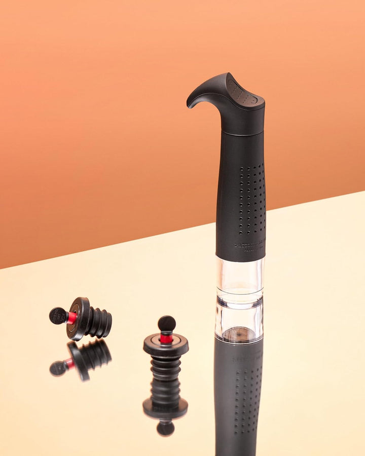 L’Atelier DU VIN – Weinpumpe Gard’Vin On/Off + 2 Stopfen – Bewahrt die Aromen Ihrer geöffneten Flasc