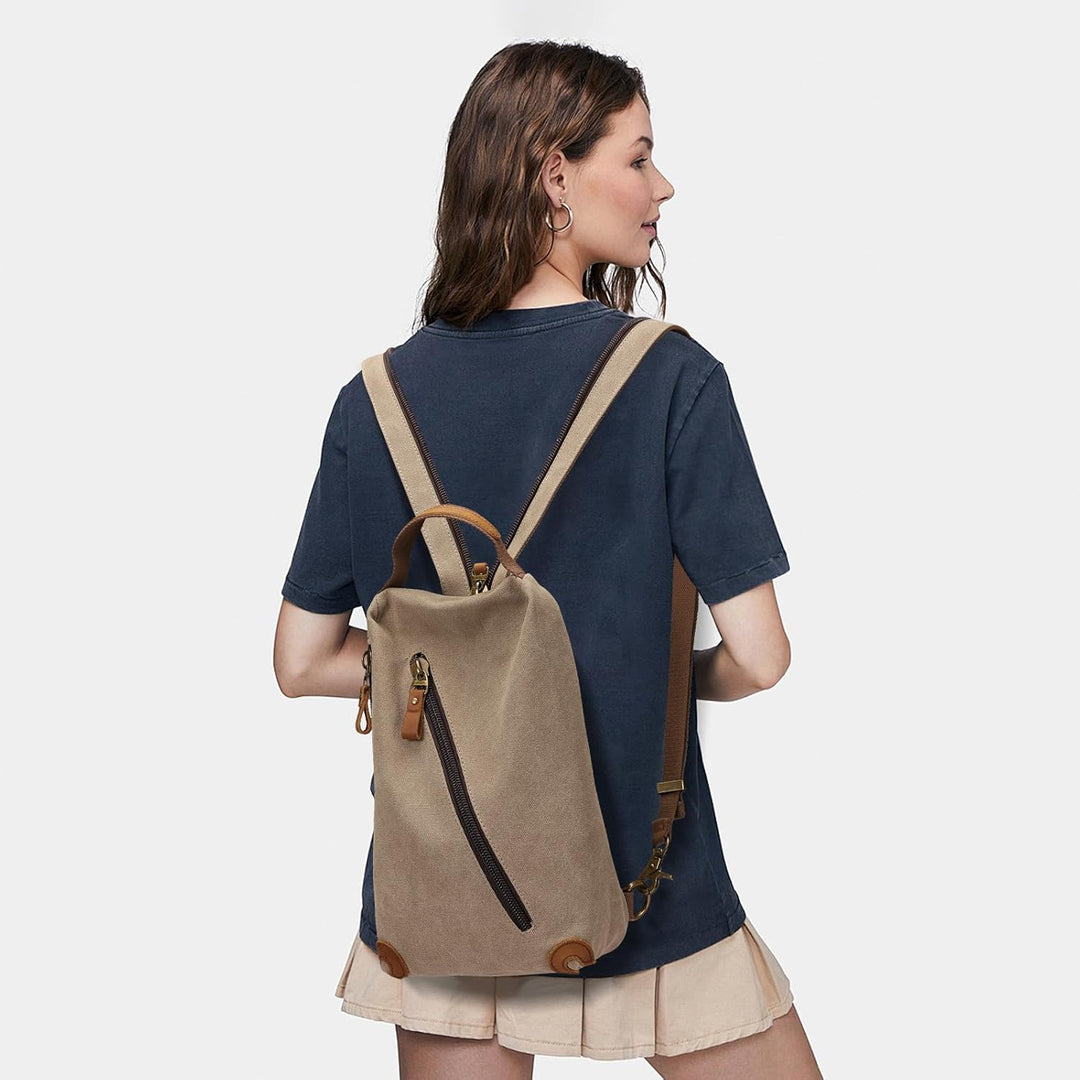 KL928 Canvas Sling Bag Herren und Damen, Schultertasche Crossbody Schulterrucksack Rucksack Shoulder