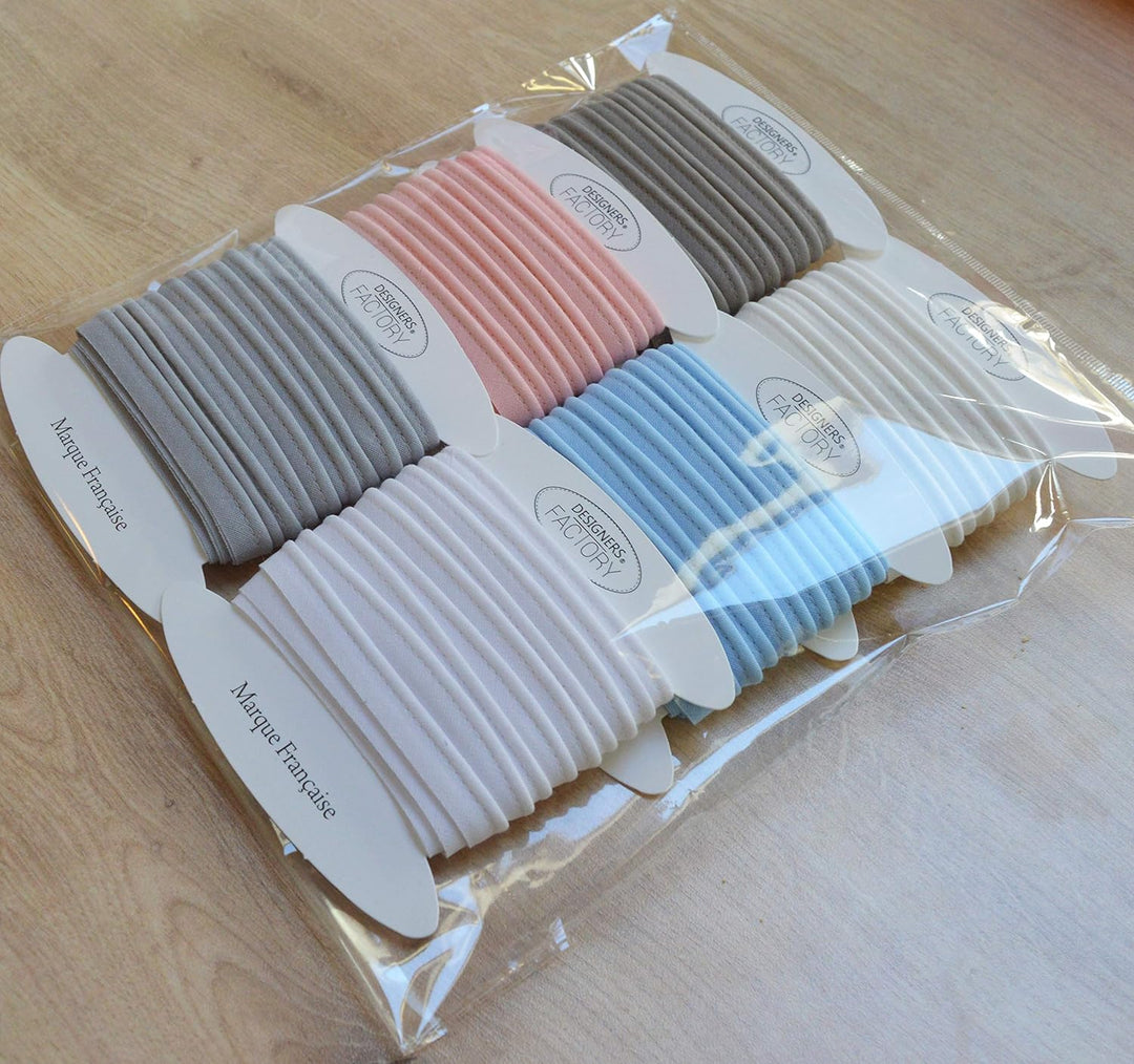 Set aus 6 baumwolle Paspelband - Einfach zu nähen und ideal zum Veredeln Ihrer Kreationen. (Satz mit