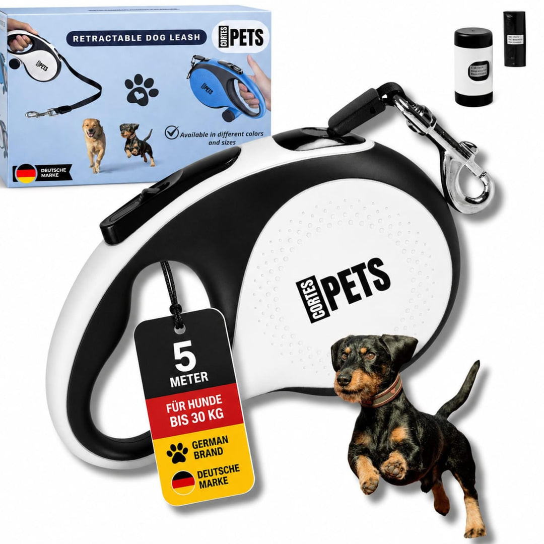 Rollleine Hundeleine 5m 8m für mittelgrosse & kleine Hunde - leicht & robust - ausziehbar mit Bremsk