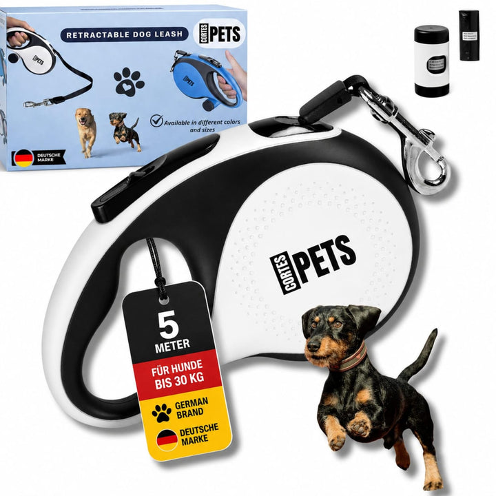 Rollleine Hundeleine 5m 8m für mittelgrosse & kleine Hunde - leicht & robust - ausziehbar mit Bremsk