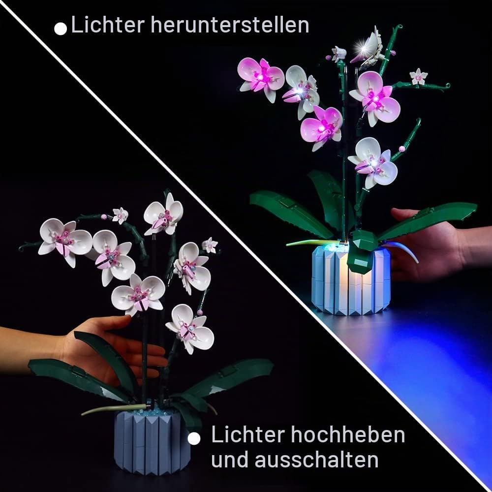 BrickBling Licht-Set Für Lego Orchidee Dekorations-LED-Licht-Set für Lego 10311 Orchidee Botanical C