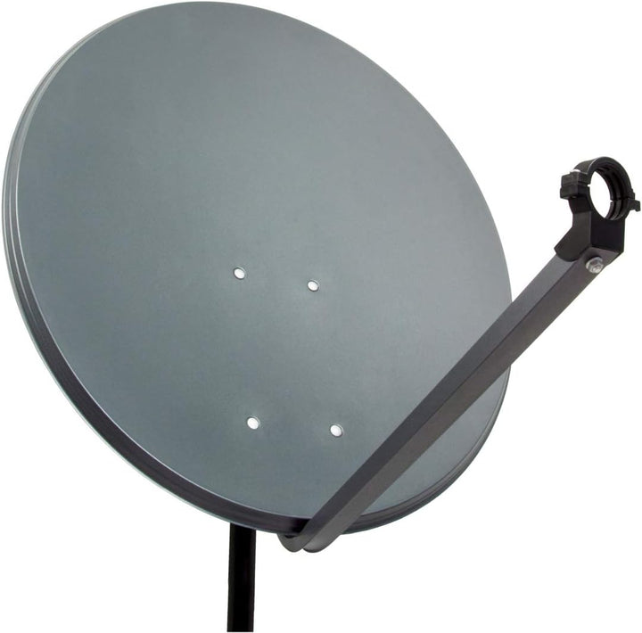 PremiumX Balkon Satelliten-Komplettanlage 4 Teilnehmer 60cm SAT Antenne Quad LNB 10m Kabel 8X F-Stec