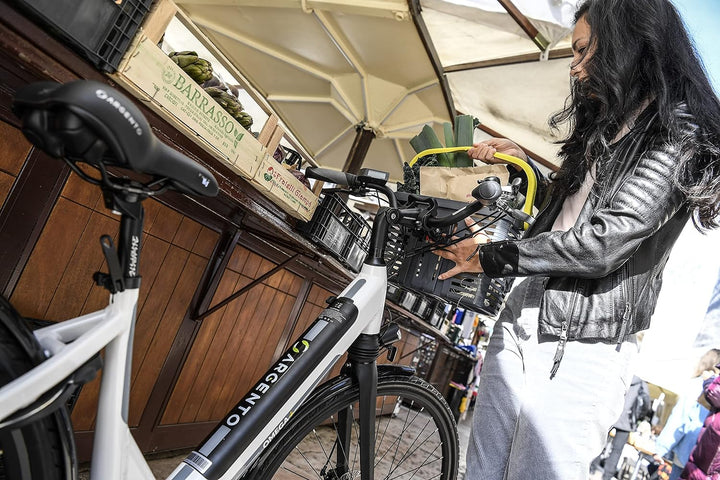 Urban Prime Unisex – Erwachsene Fahrradkorb, Schwarz und Gelb, Einheitsgrösse