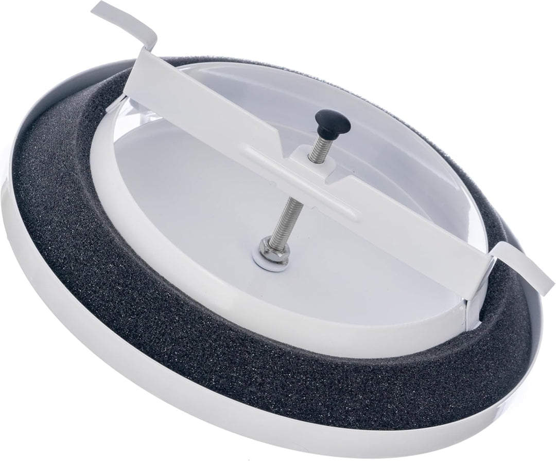 Ø 160mm Weiss Metall Anemostat - Abluft Tellerventil - Rund Lüftungsventil mit Federklammern Ø 160 m