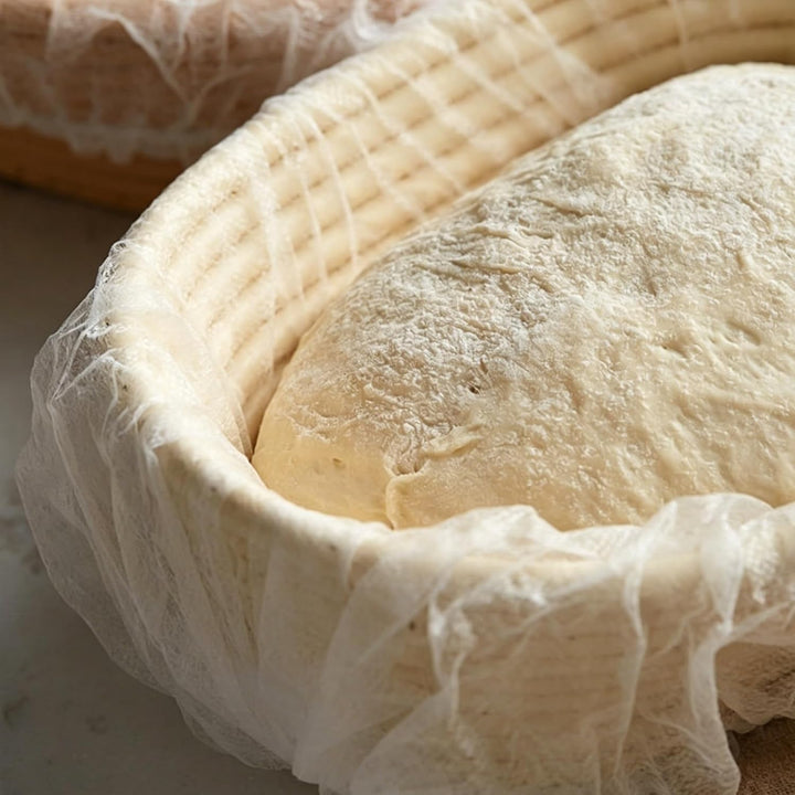 200 Stück Gärkörbchen Vlies Einlagen, Antihaft-Teigtuch für Brotkörbe, Elastischer Banneton-Korbeins