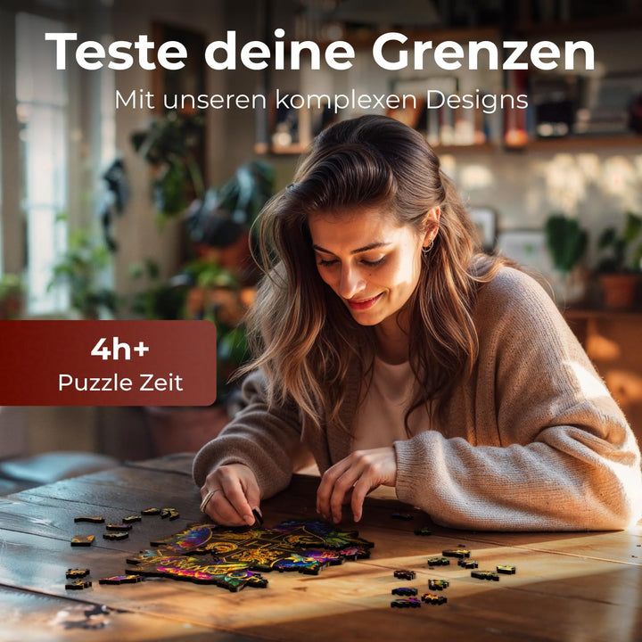 Crafthub Premium Holzpuzzle für Erwachsene & Kinder – A3 Harry Potter Puzzle – 201 Teile – Feine Sel