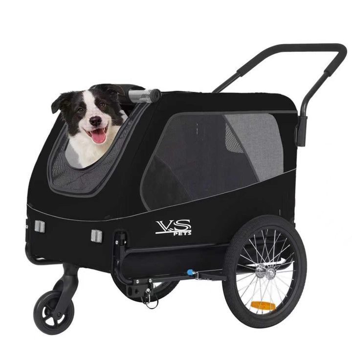 Tiggo VS Pets L Hundeanhänger & Jogger 2-in-1 Hundebuggy, Fahrradanhänger Klappbar,gross ca. 250 Lit