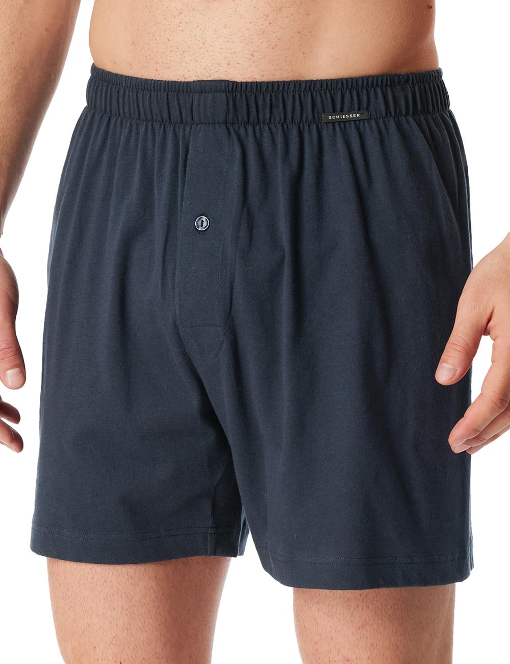 Schiesser Herren 2 PACK Boxershorts Baumwolle Jersey weich Multipack - Jerseyboxer S Sortiert 2_1824