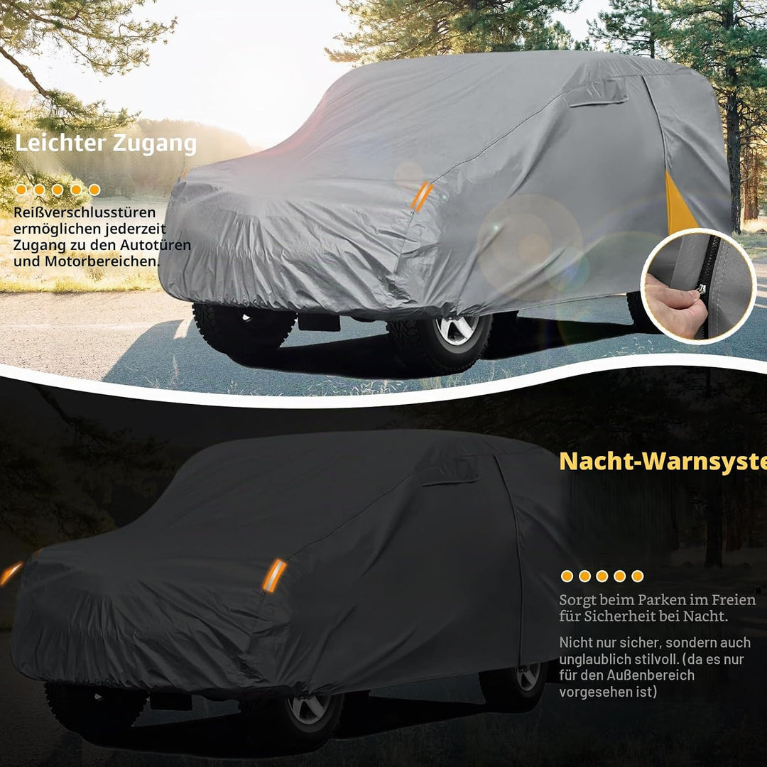 Autoabdeckung Wasserdicht für Land Rover Defender 110 1990-2016, Vollgarage Autoplane Auto Abdeckpla