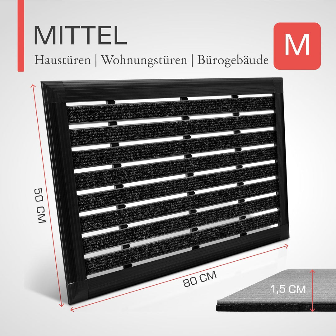 bomoe Fussabtreter Aussenbereich Alu Fussmatte 50x80 cm AluGant Haustür Fussabtreter Aussen Schuhabs