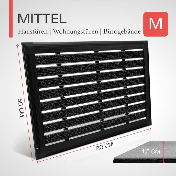 bomoe Fussabtreter Aussenbereich Alu Fussmatte 50x80 cm AluGant Haustür Fussabtreter Aussen Schuhabs