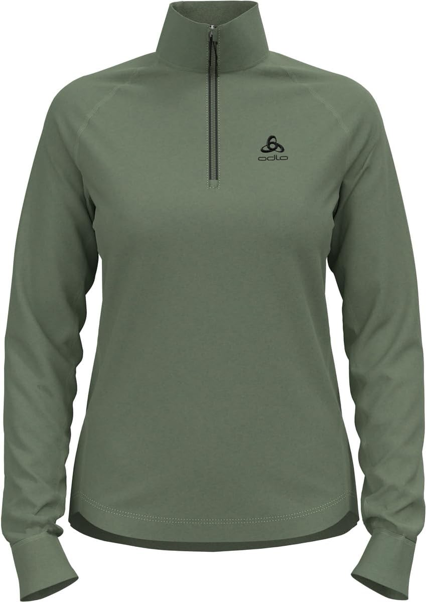 Odlo Damen Berra_542491 Mid Layer mit Reissverschluss (1er Pack) L Matte Green, L Matte Green