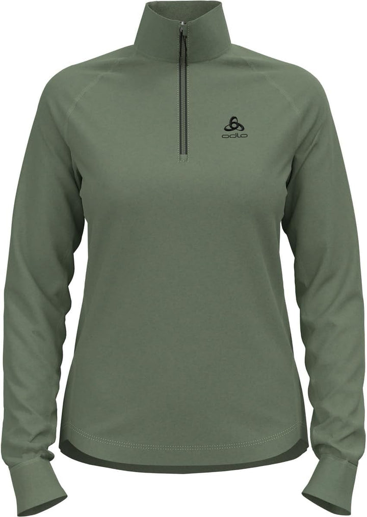 Odlo Damen Berra_542491 Mid Layer mit Reissverschluss (1er Pack) L Matte Green, L Matte Green