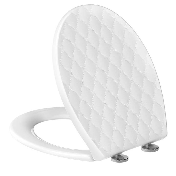 WC Sitz mit absenkautomatik Oval, Weiss, Toilettendeckel mit Quick-Release Funktion, Klobrille, Klod