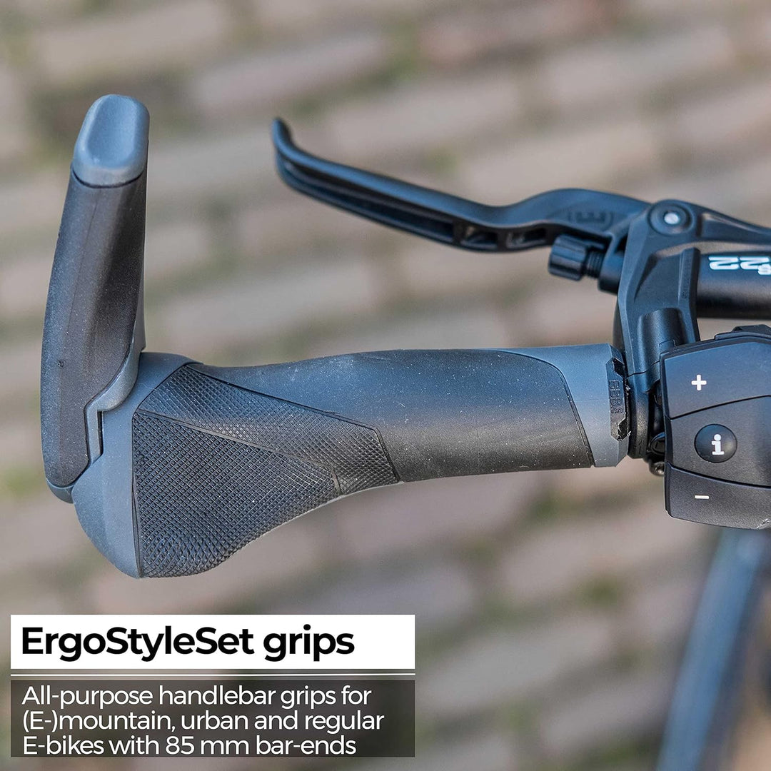 BBB ErgoTech Griffe/Hörnchenset BHG-87 schwarz/grau 133mm Einheitsgrösse, Einheitsgrösse