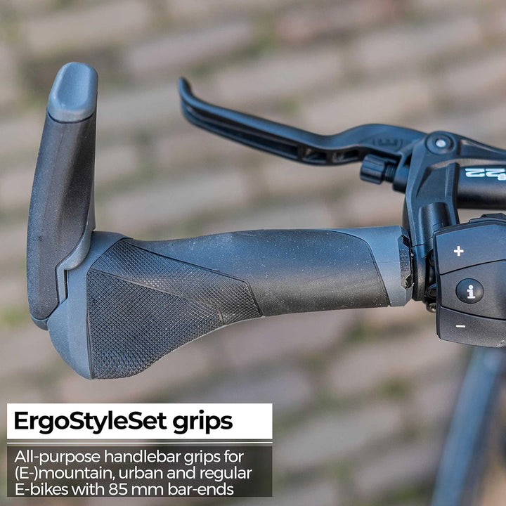BBB ErgoTech Griffe/Hörnchenset BHG-87 schwarz/grau 133mm Einheitsgrösse, Einheitsgrösse
