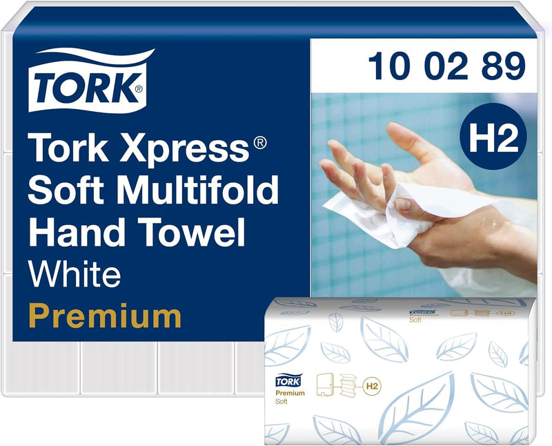 Tork Xpress weiche Multifold Papierhandtücher 100289 - H2 Premium Falthandtücher für Handtuchspender