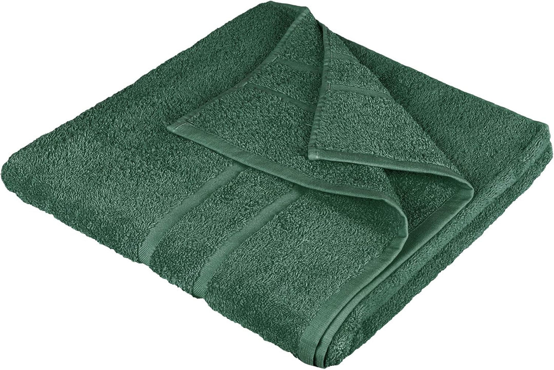 8 Stück Premium Frottee Handtücher 50x100 cm in dunkelgrün von StickandShine in 500g/m² aus 100% Bau