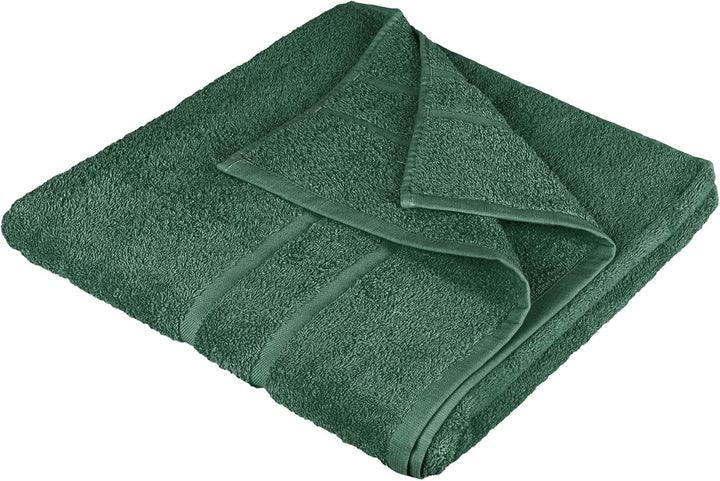 8 Stück Premium Frottee Handtücher 50x100 cm in dunkelgrün von StickandShine in 500g/m² aus 100% Bau
