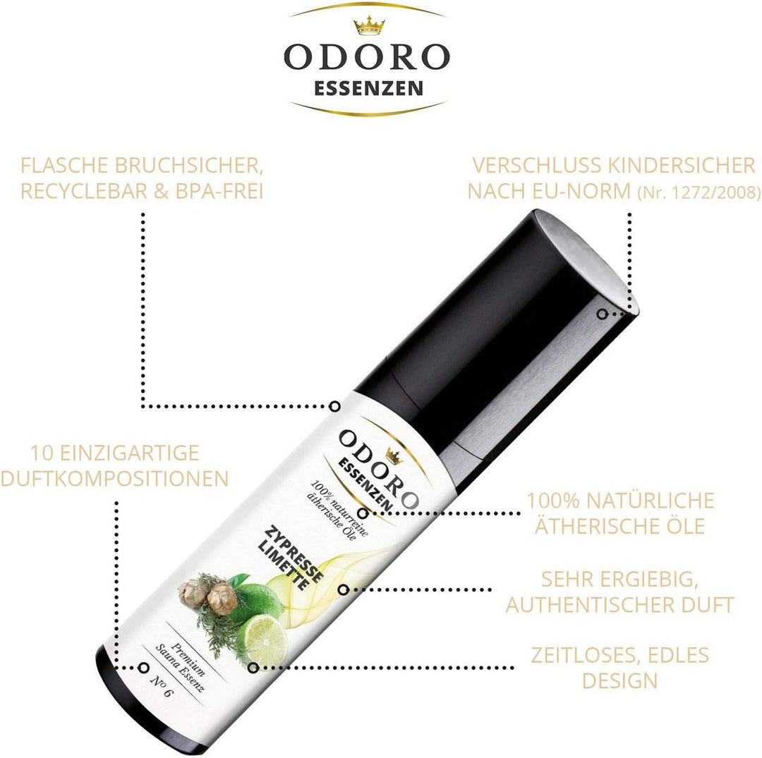 3er Sauna Set Frühlingszauber - Saunaaufguss Duft Natürliches Lemongrass von Odoro Essenzen - 100% ä