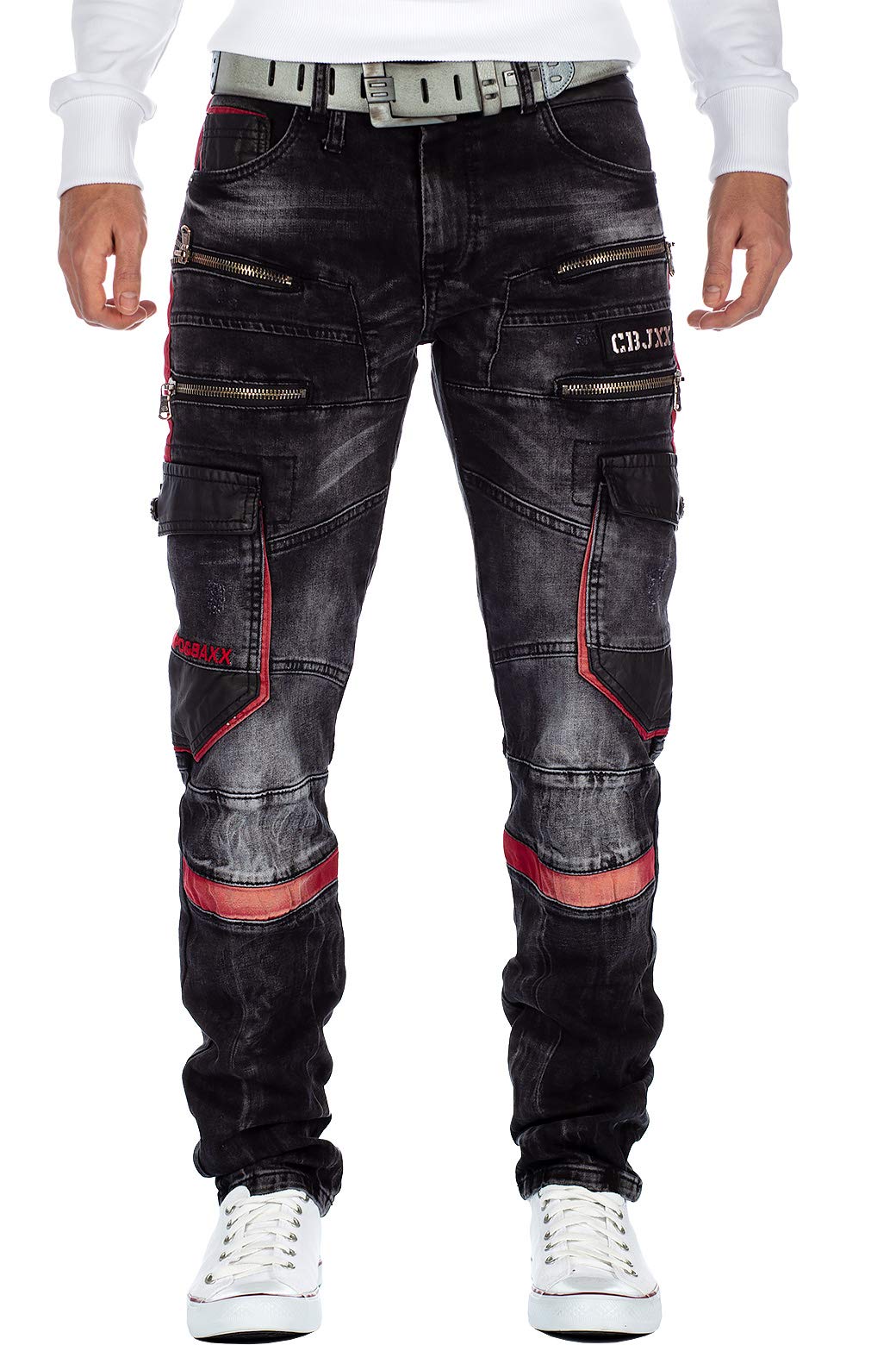 Cipo & Baxx Herren Jeans A-001-cbhjs057 30W / 34L Obsidianschwarz, 30W / 34L Obsidianschwarz