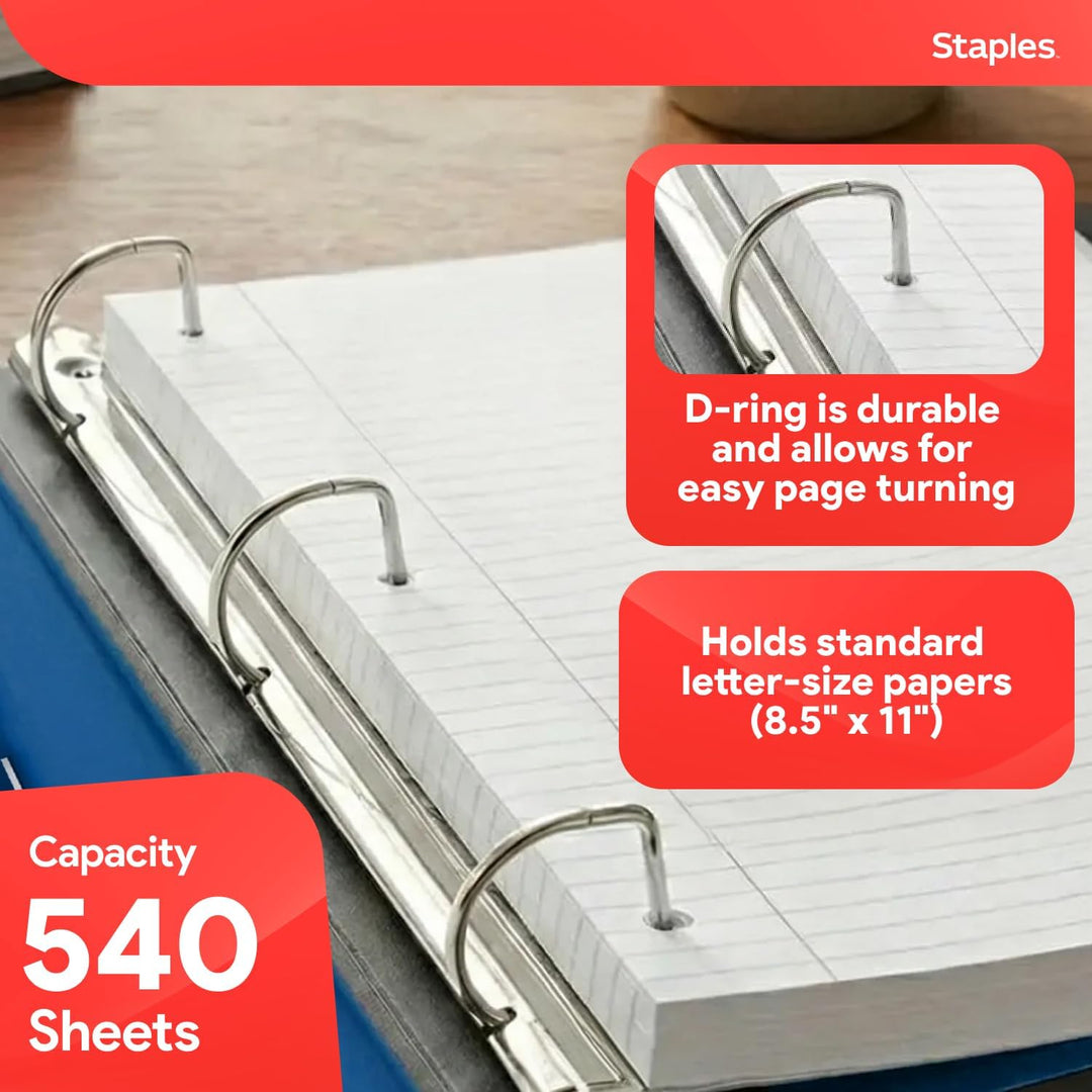 Staples Better Binder, 5 cm, Blau, blau