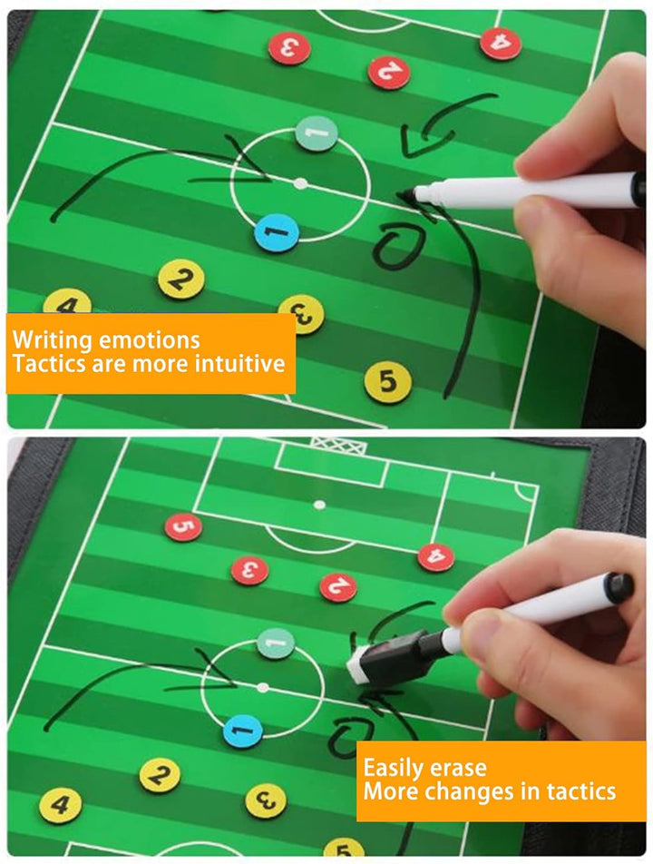 LaceDaisy Professional Faltbares Fussball Taktiktafel Fussball Magnetic Coach Board