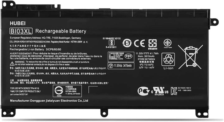 BI03XL HSTNN-LB7P HSTNN-UB6W 843537-541 Laptop Batterie Ersatz für HP Pavilion X360 M3-U 13-U M3-U00